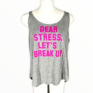 Torrid Active Graphic Tee Tank 1X Grey pink